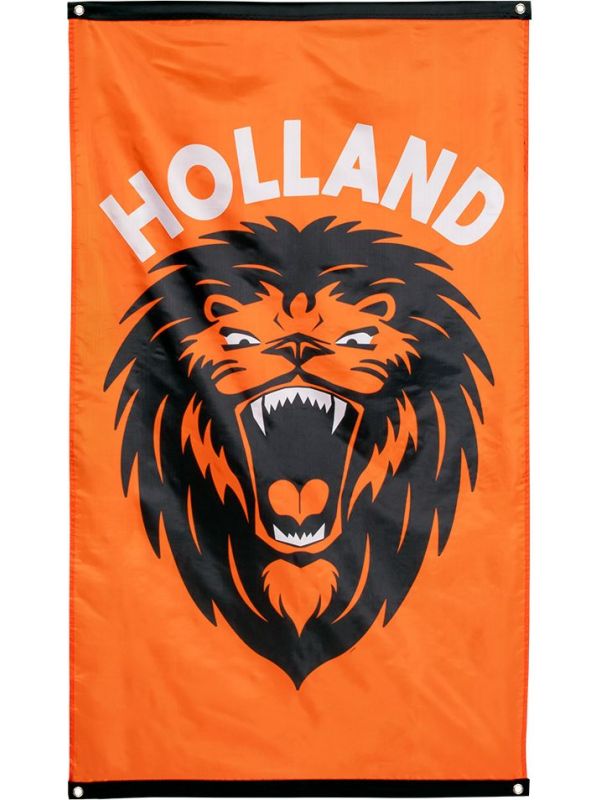Oranje brullende leeuw Holland vlag