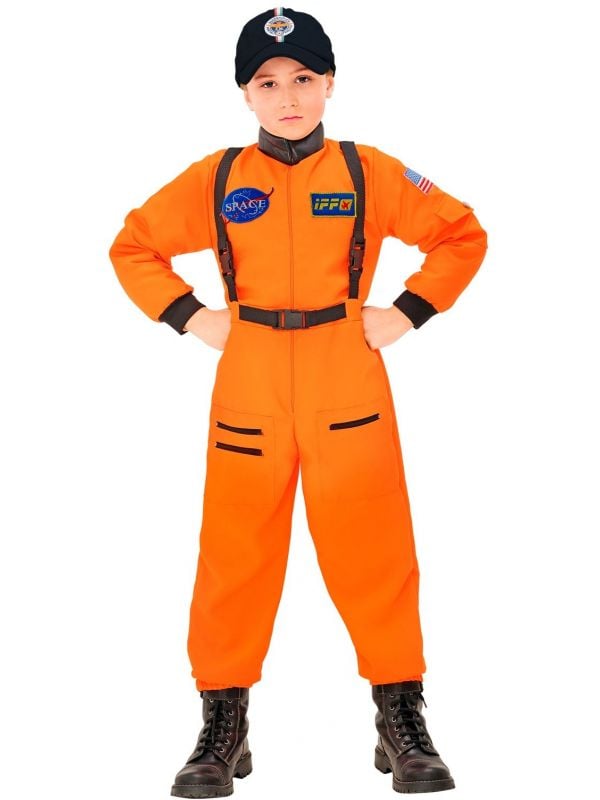 Oranje jonge astronaut