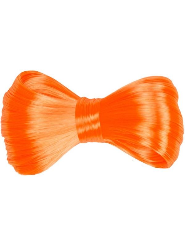 Oranje strikje haarclip