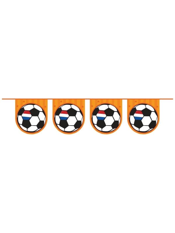 Oranje voetbal vlaggenlijn
