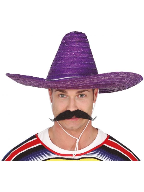 Paarse Mexicaanse sombrero hoed