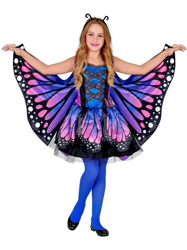 Paarse vlinder jurk kind