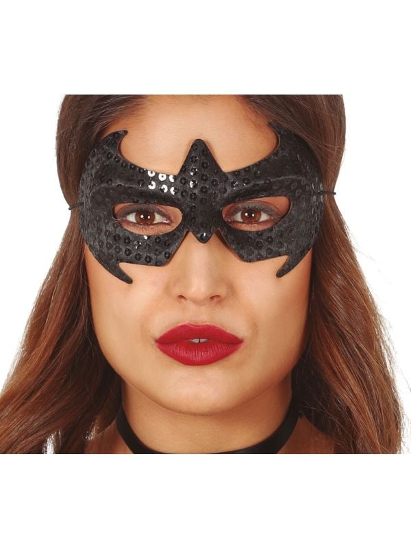 Pailletten Batman oogmasker