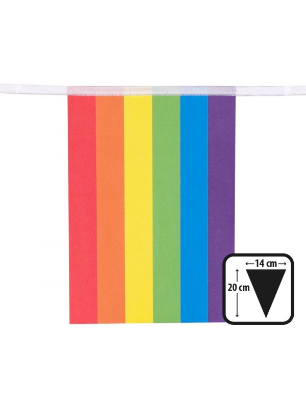 Papieren vlaggenlijn regenboog