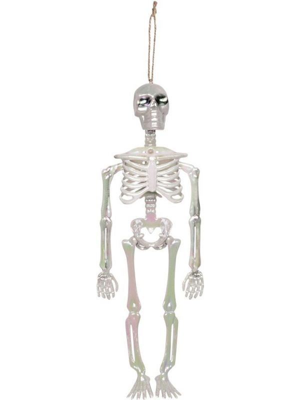 Parelkleurig skelet decoratie