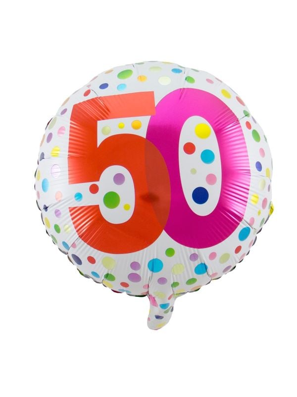 Party stippen 50e verjaardag folieballon