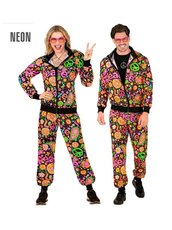 Peace hippie neon foute trainingspak