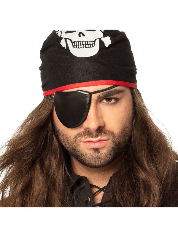 Piraat Thomas bandana met ooglapje