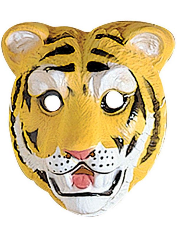 Plastic tijger kindermasker