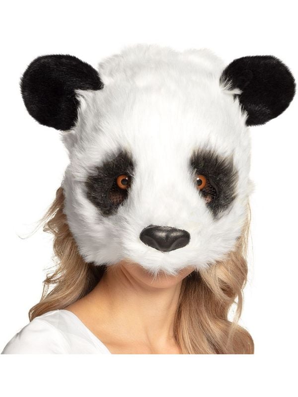 Pluche half masker panda
