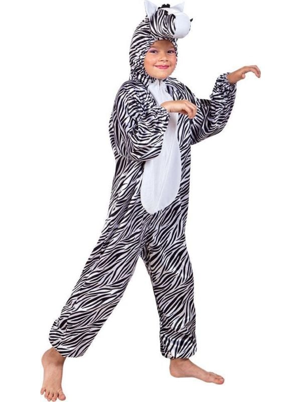Pluche zebra kostuum kind