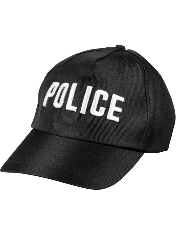 Police zwarte verstelbare pet