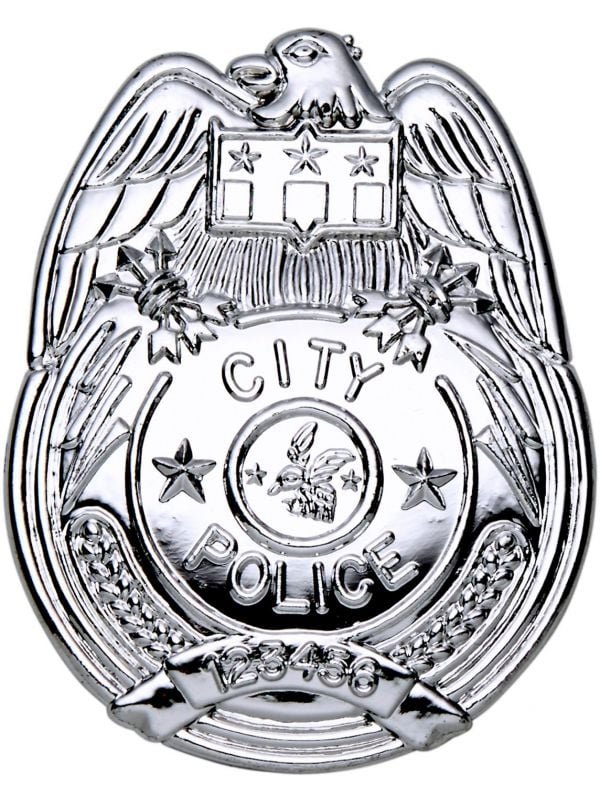 Politie badge zilver