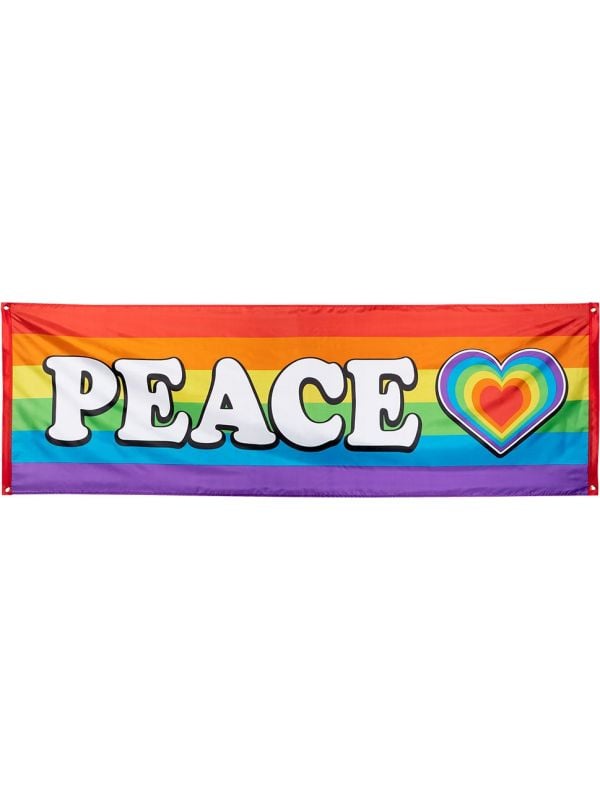 Polyester regenboog banner peace