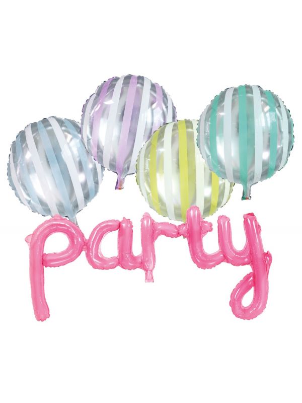 Pool party folieballonnen set 5 stuks