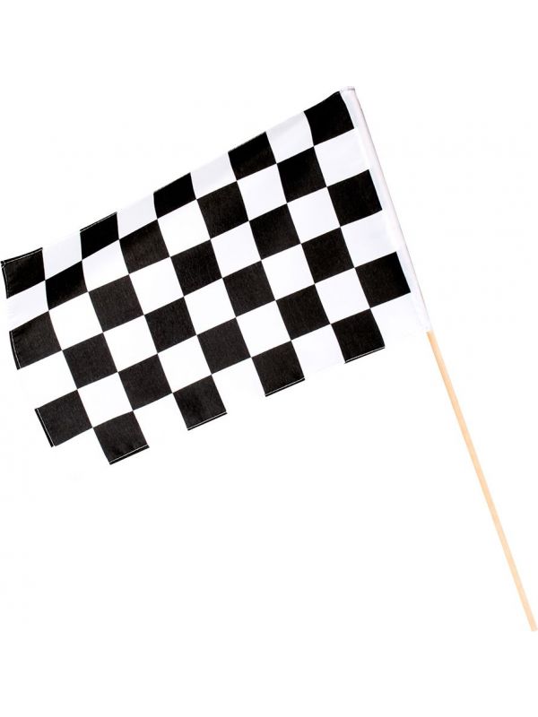 Race finish zwart geblokte vlag