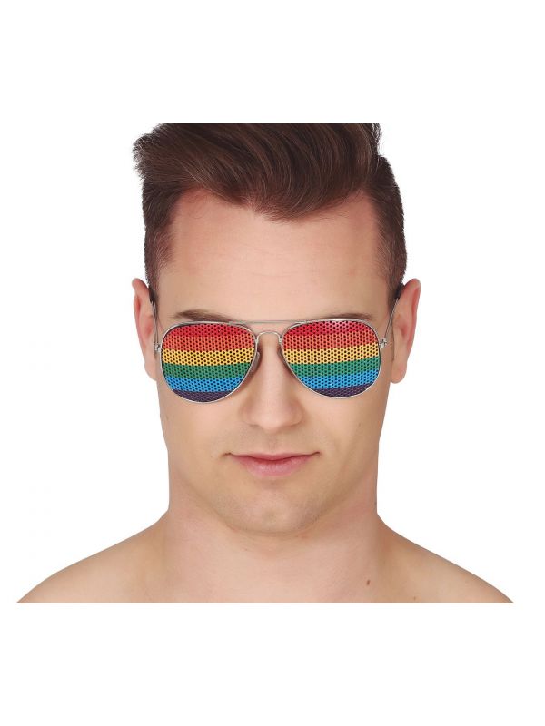 Regenboog pilotenbril