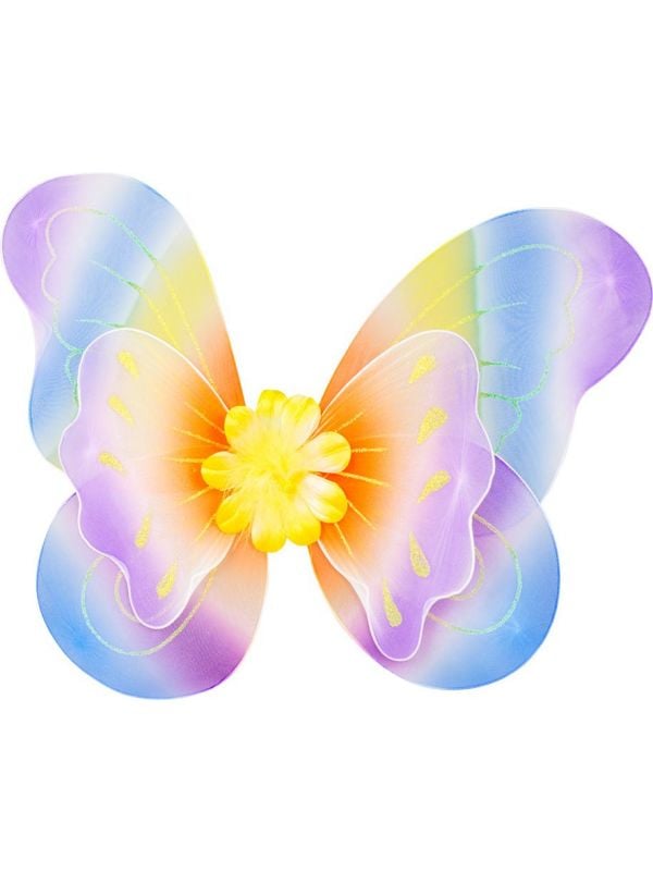 Regenboog vlinder vleugels kind