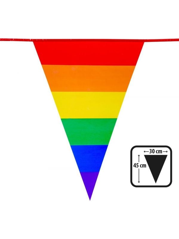 Regenboogkleurige vlaggenlijn