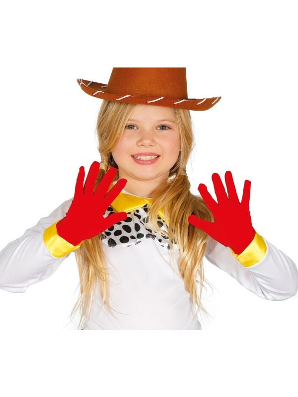 Rode basic handschoenen kind