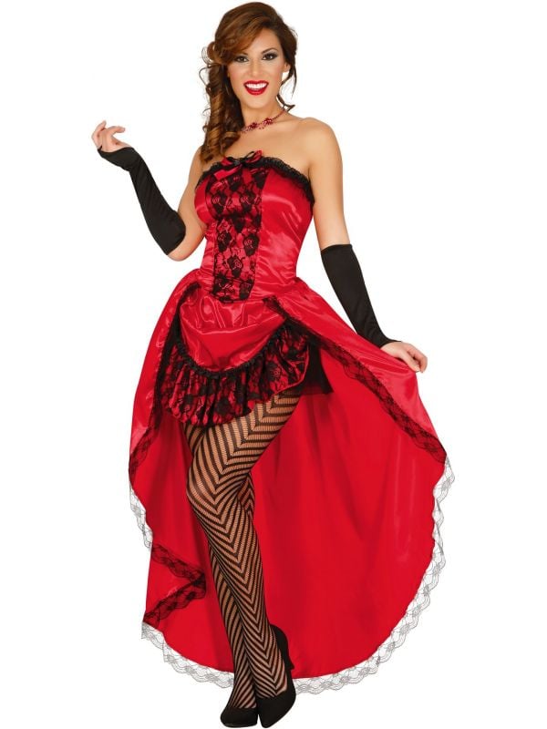 supermarkt Traditie Indica Rode burlesque jurk | Carnavalskleding.nl