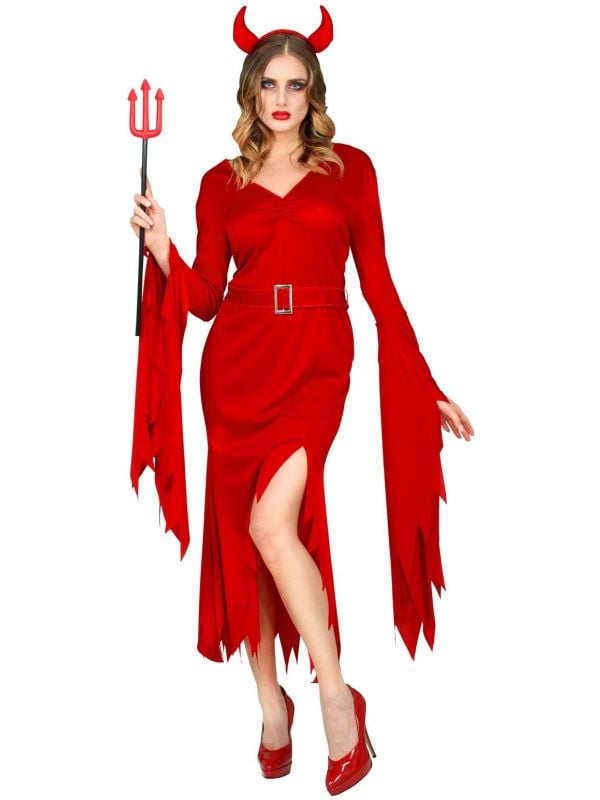 Rode duivelin jurk dames
