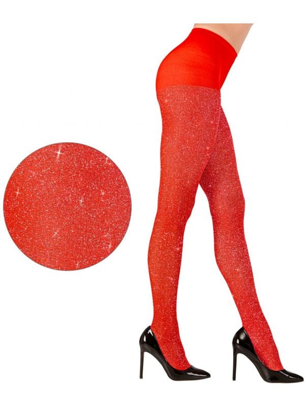 Rode glitter panty