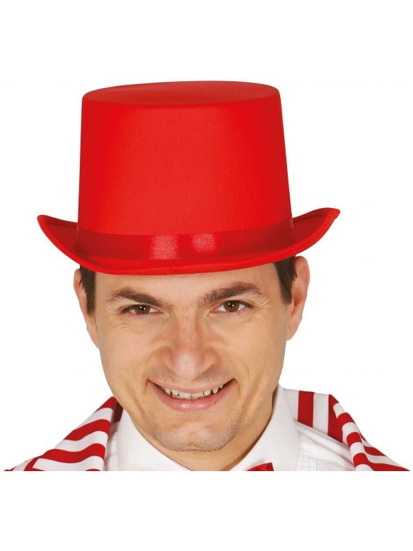 Rode hoge hoed luxe
