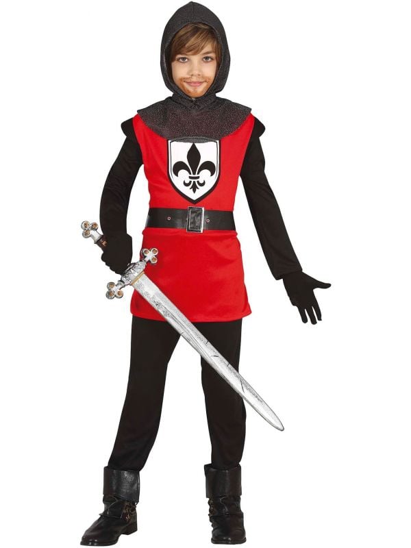 Rode middeleeuwse ridder kostuum kind