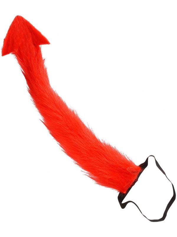 Rode pluche duivel staart