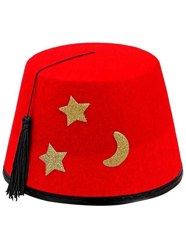 Rode turkse fez hoed