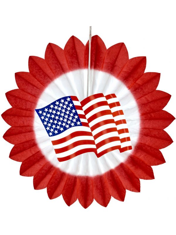 Rode waaier met USA vlag