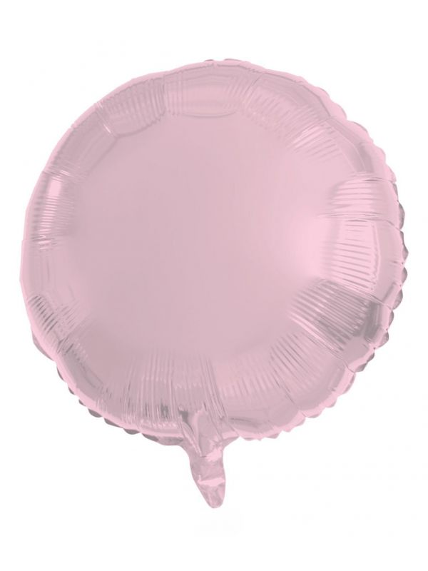 Ronde folieballon 45cm pastel roze