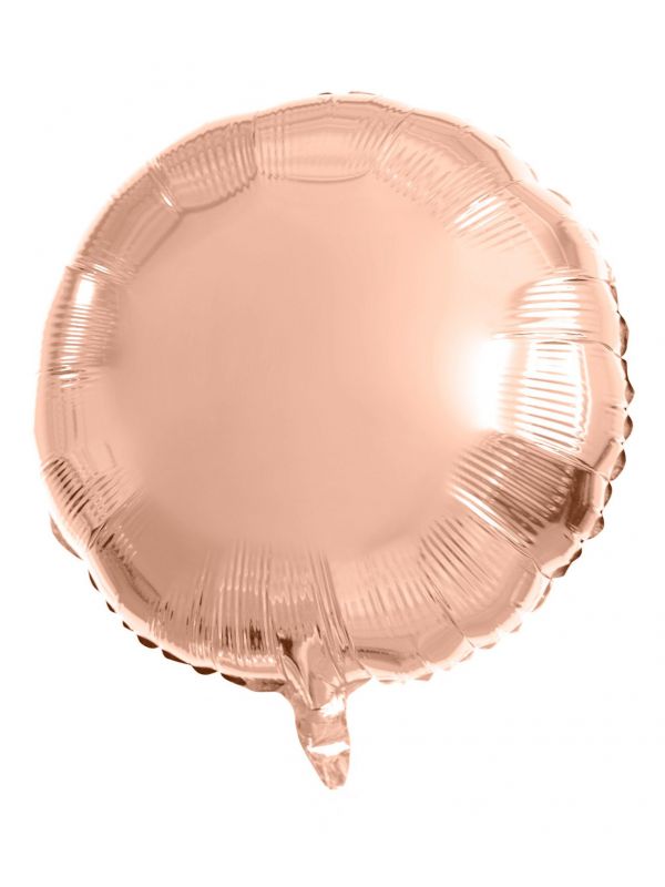 Ronde folieballon 45cm rose goud