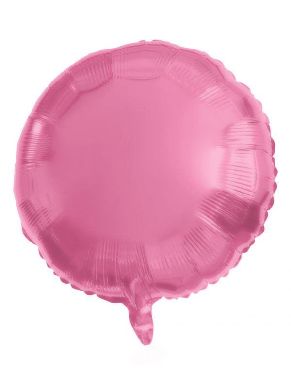 Ronde folieballon 45cm roze metallic