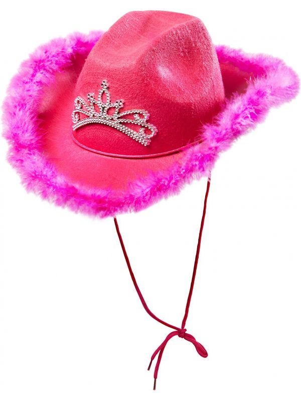 Roze cowgirl hoed