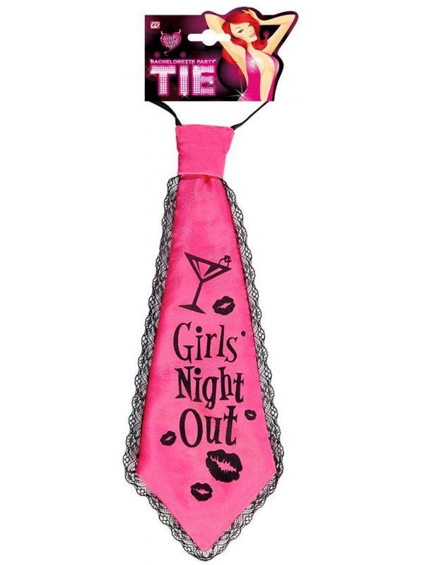 Roze girls night out stropdas