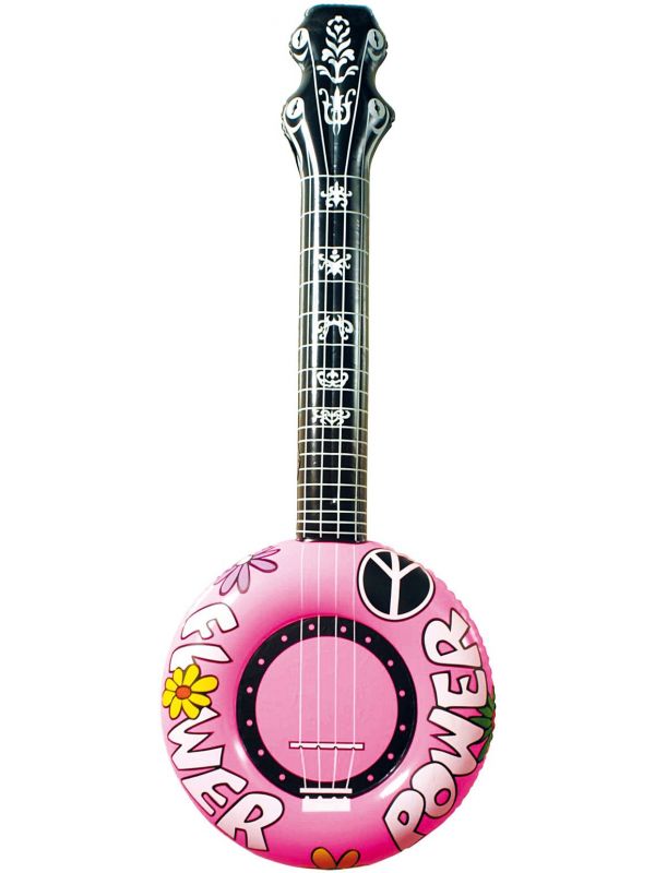 Roze opblaasbare banjo