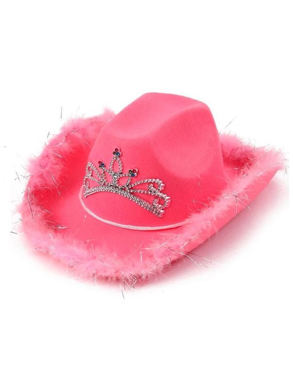 Roze party cowgirl hoed