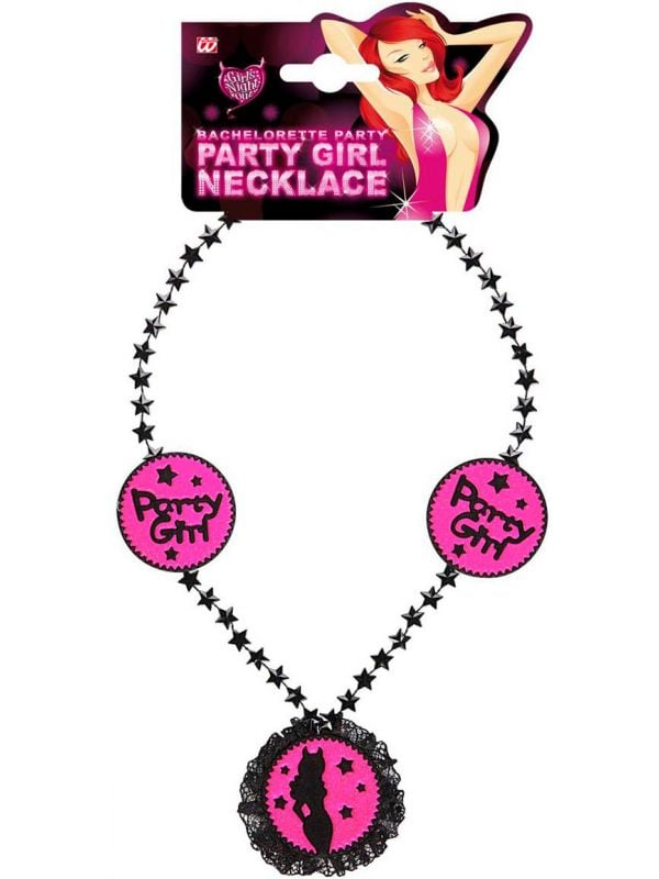 Roze party girl ketting