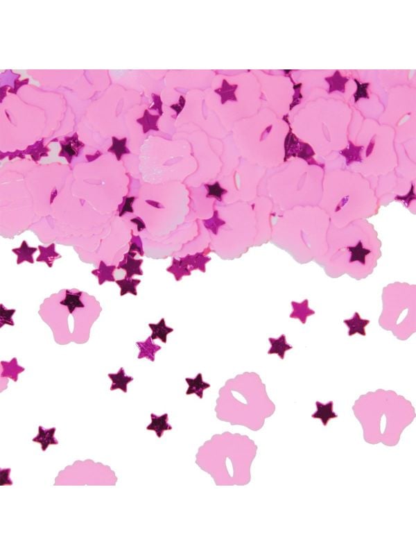 Roze tafelconfetti geboorte meisje