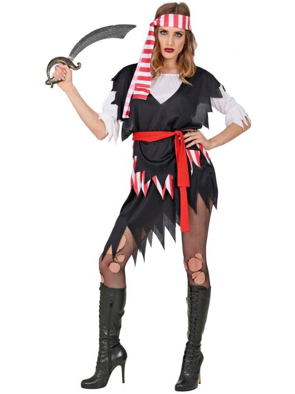 Sexy piraten kostuum zwart
