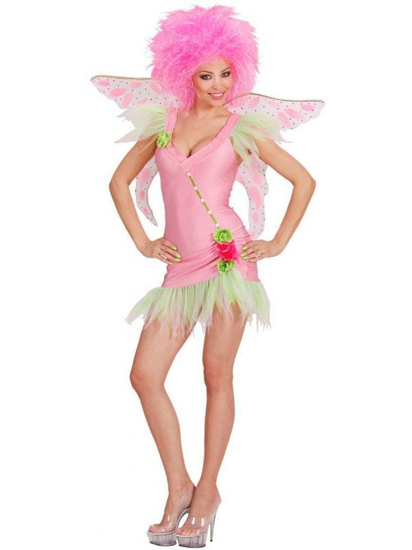 Sexy roze elfje kostuum