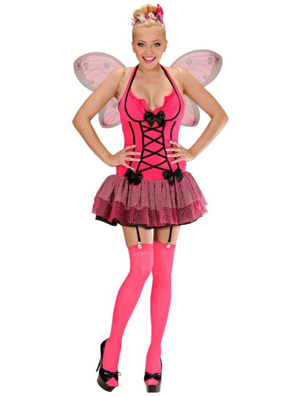 Sexy roze vlinder kostuum