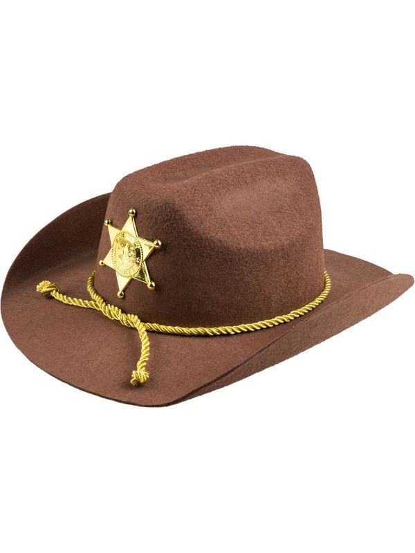 Sheriff bruine western hoed