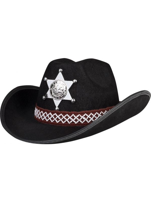 Sheriff junior hoed zwart