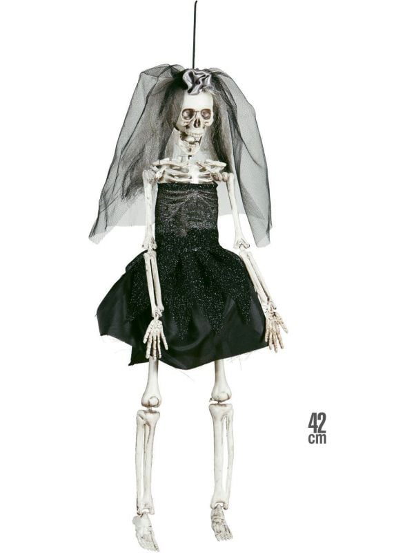 Skelet in trouwjurk