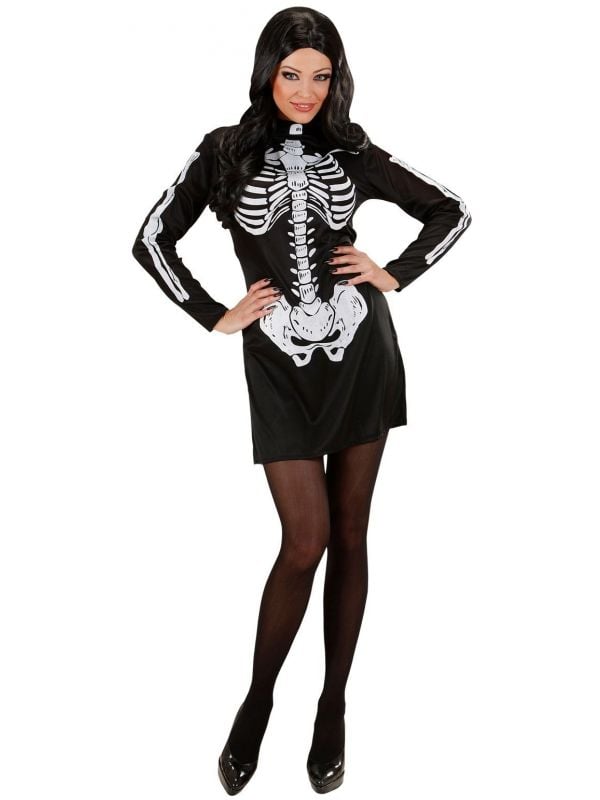 Skelet vrouw kostuum