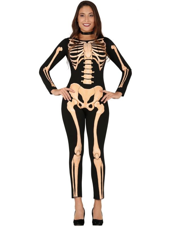 Skeletprint catsuit