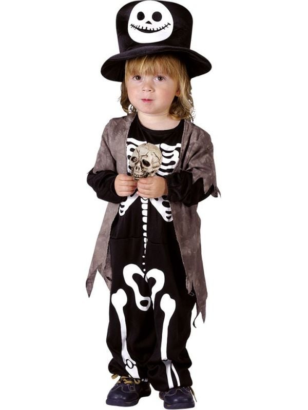 Skully skelet kostuum kind